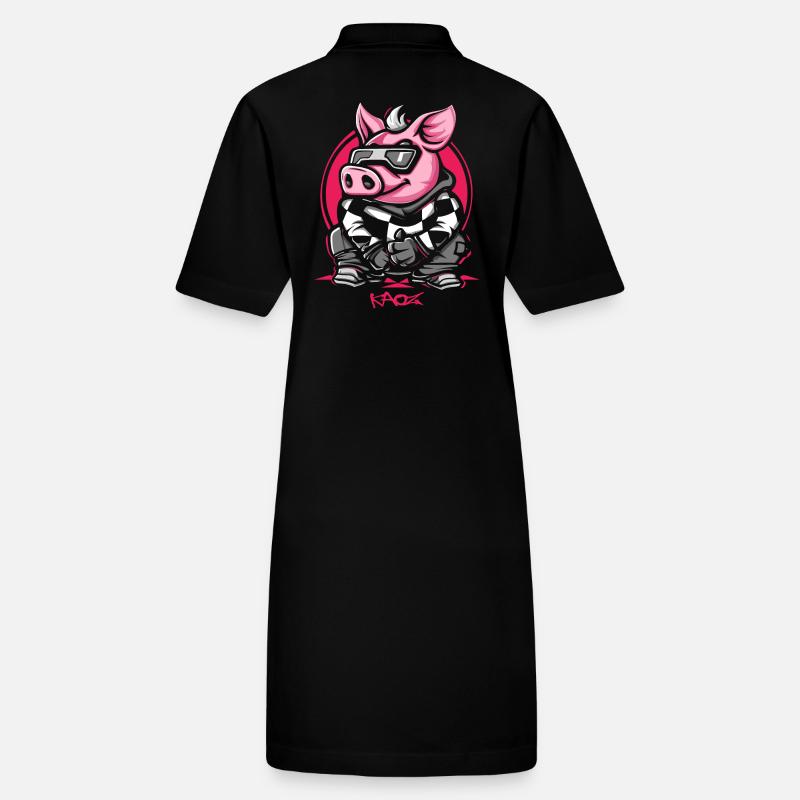 Cool Winter Ski Snowboard Pig Stanley/Stella PAIGER Organic Women’s Polo Dress