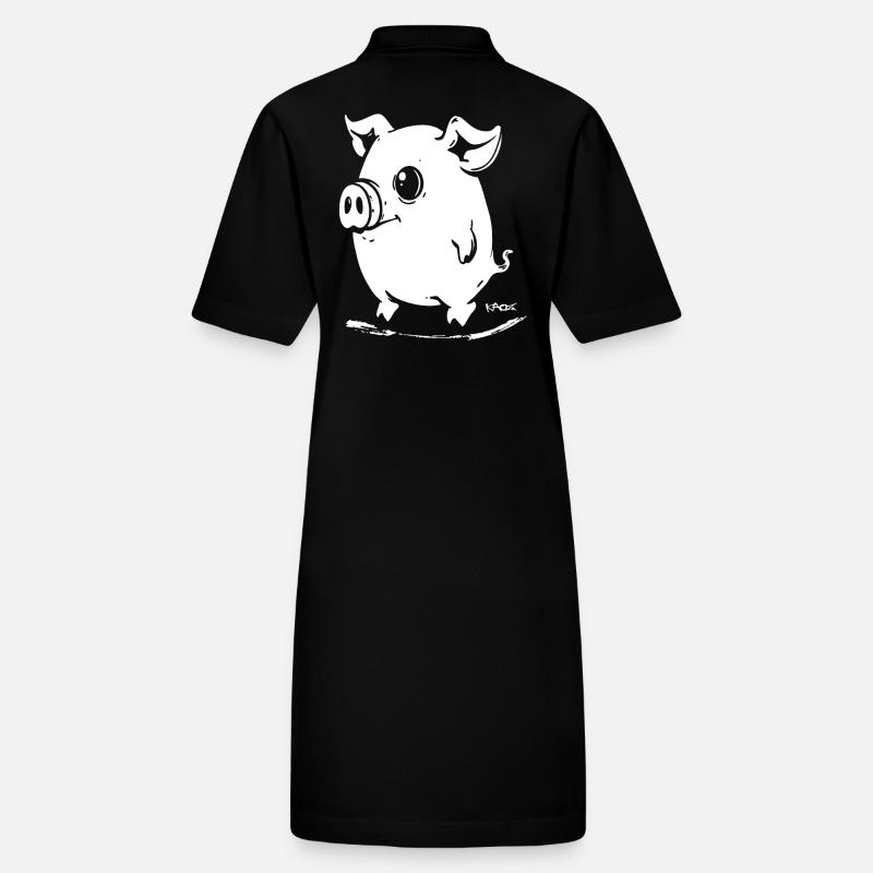 Cochon mignon de dessin animé Robe polo bio PAIGER Stanley/Stella Femme