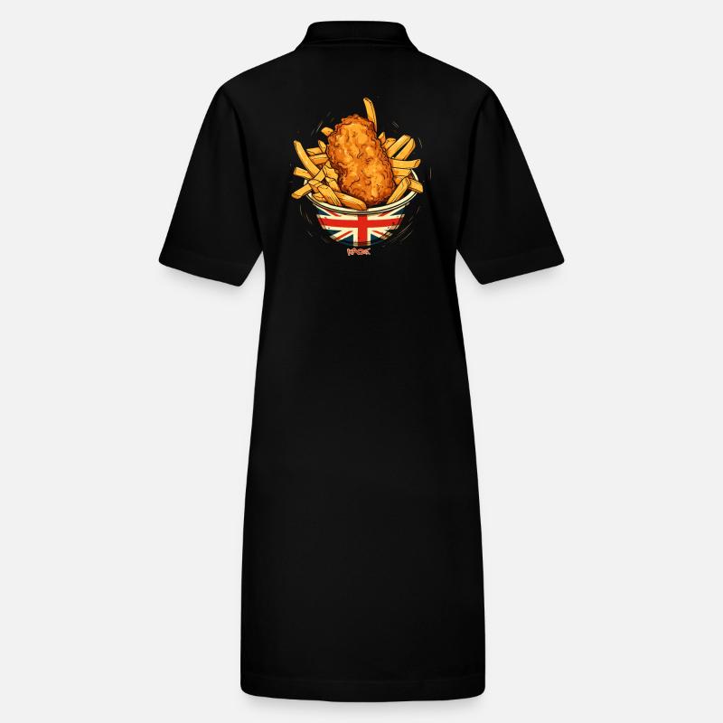 Drapeau britannique et Fish and Chips Robe polo bio PAIGER Stanley/Stella Femme