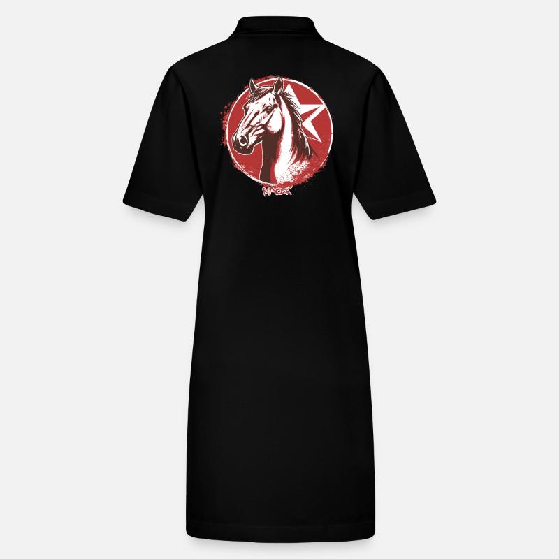 Großer Stern Propaganda Pferd Stanley/Stella Frauen Bio-Polokleid PAIGER