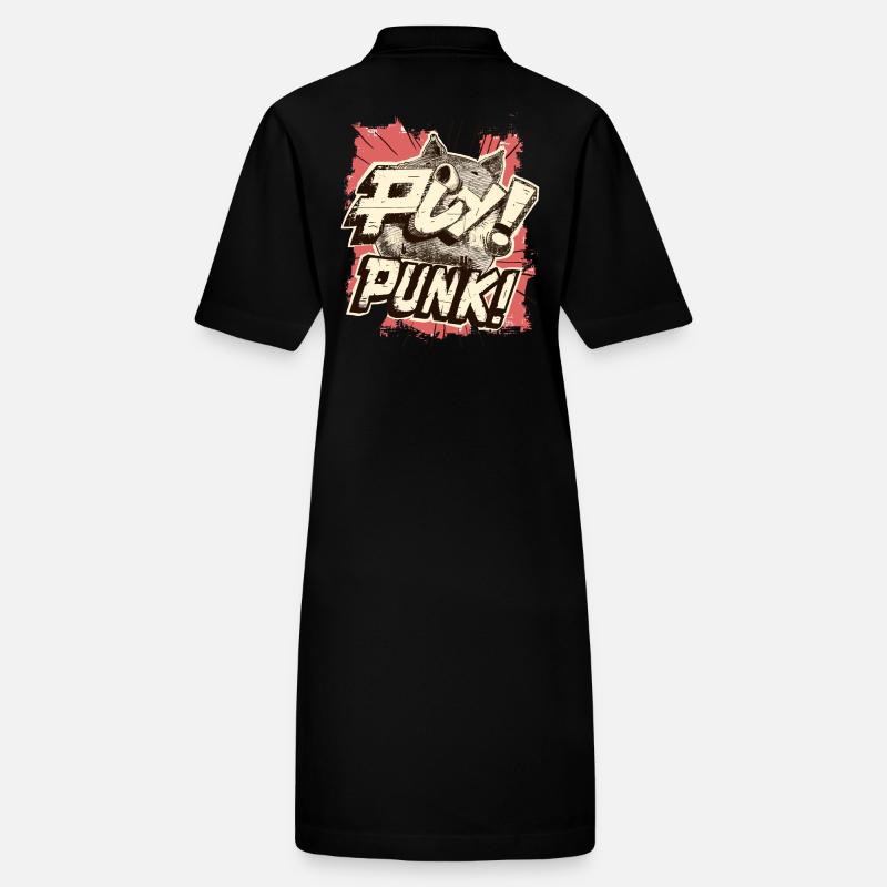 Cochon punk de dessin animé Robe polo bio PAIGER Stanley/Stella Femme
