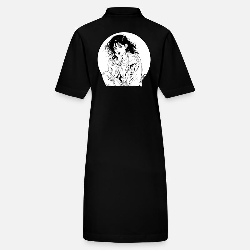 80er oder 90er Jahre Japanisches Mädchen Manga Stanley/Stella Frauen Bio-Polokleid PAIGER