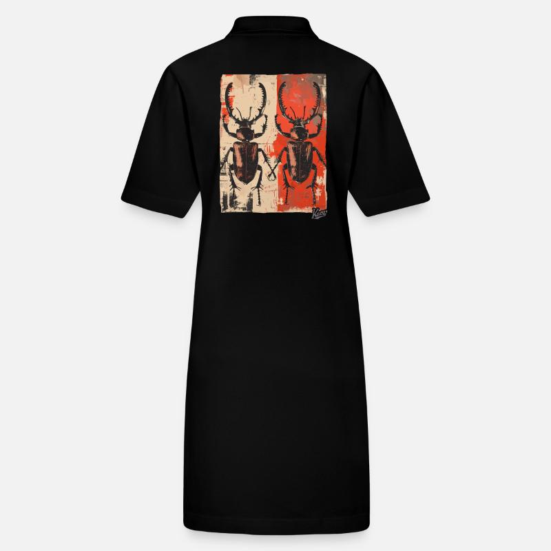 Zwillinge der Dicken Hirschkäfer Stanley/Stella Frauen Bio-Polokleid PAIGER