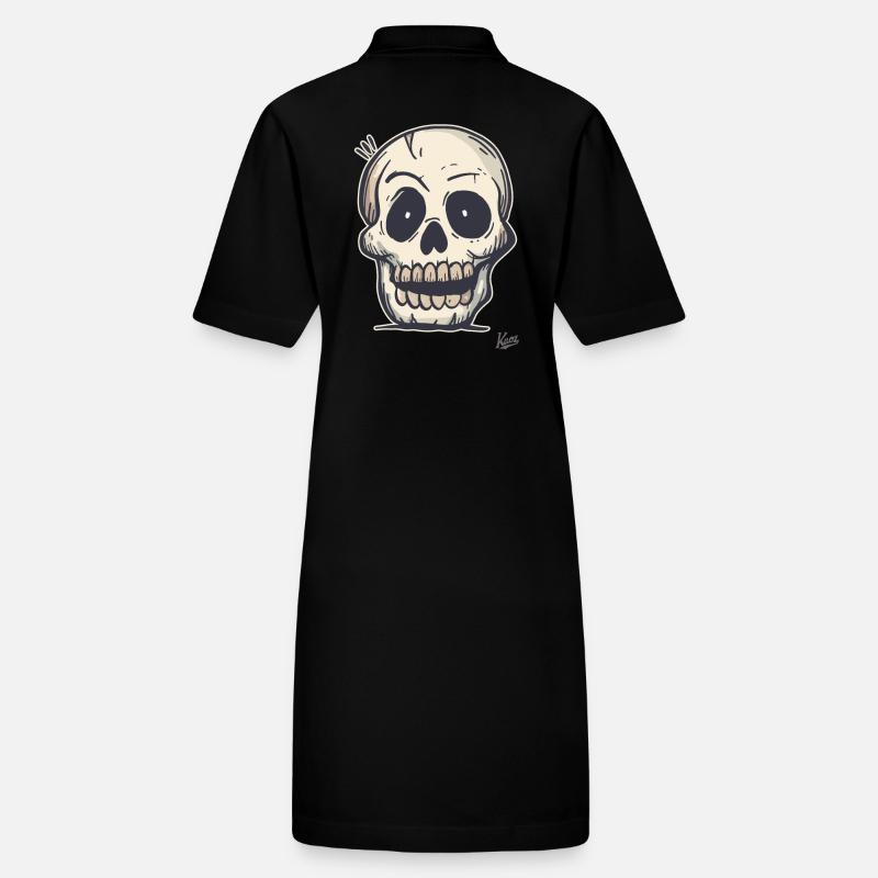 Funny Simple Skull Stanley/Stella PAIGER Organic Women’s Polo Dress