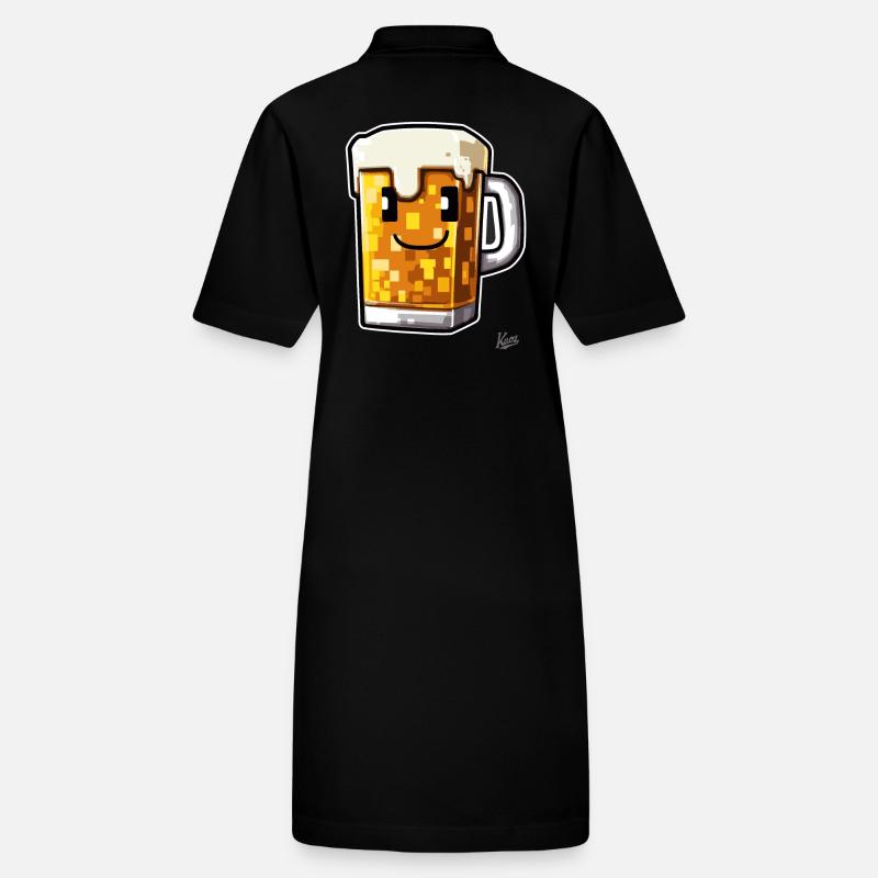 Pixel-Handwerker-Bier Stanley/Stella Frauen Bio-Polokleid PAIGER
