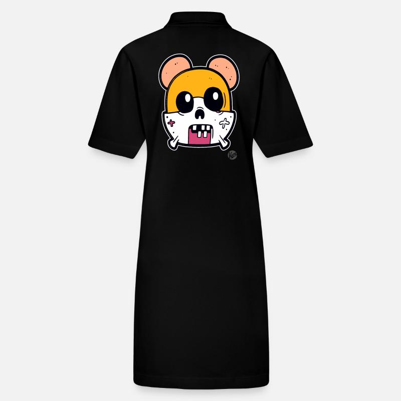 Crâne de dessin animé dangereux : Danger de souris ! Robe polo bio PAIGER Stanley/Stella Femme