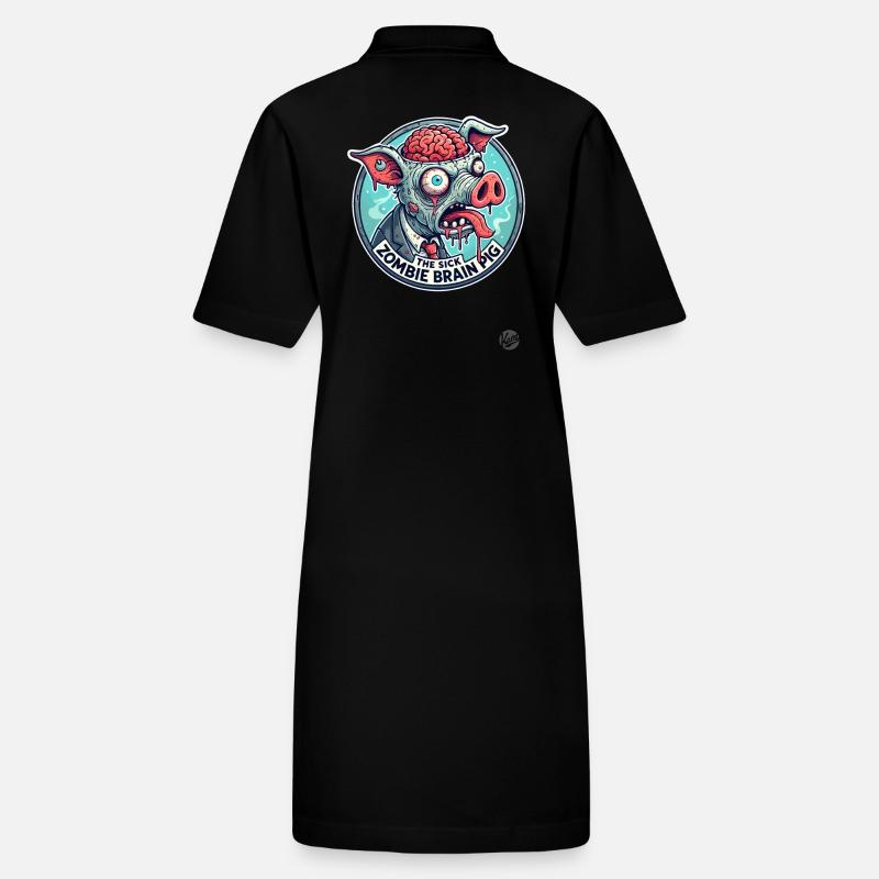 The Sick Brain Zombie Pig Stanley/Stella PAIGER Organic Women’s Polo Dress