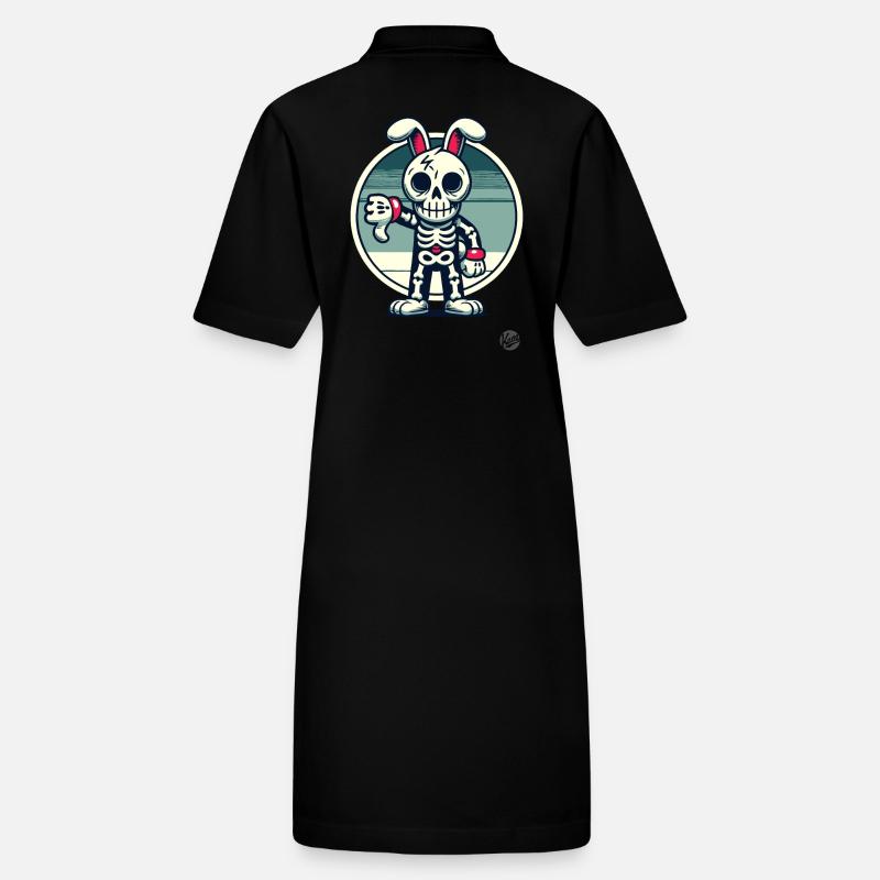 Creepy skeleton bunny with thumbs down Stanley/Stella PAIGER Organic Women’s Polo Dress