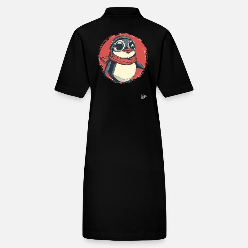 Pingouin joyeux avec lunettes et écharpe Robe polo bio PAIGER Stanley/Stella Femme