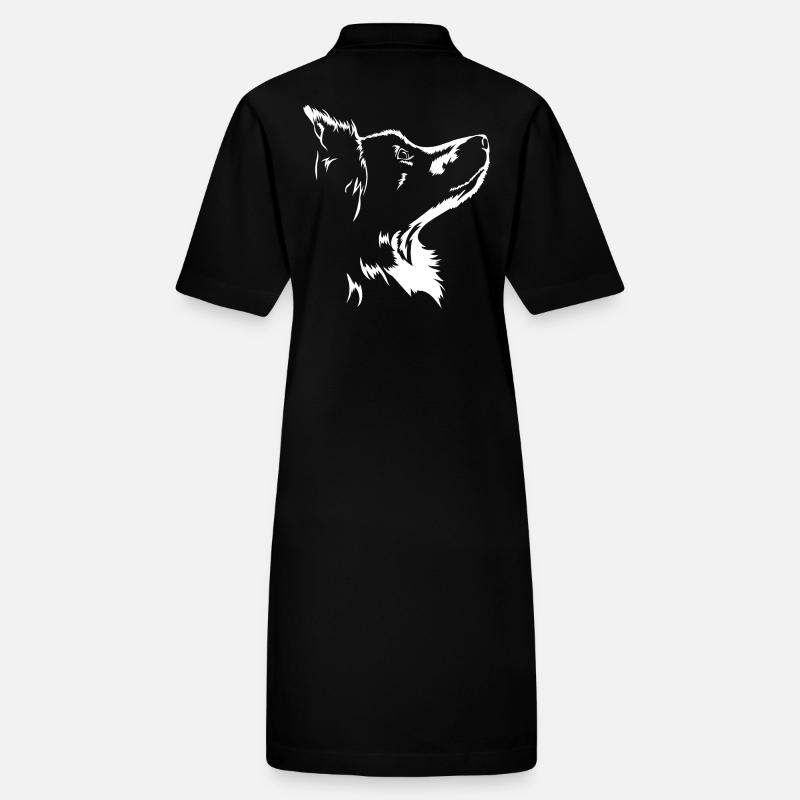 Border Collie Hunde Hund Hütehunde Wilsigns Stanley/Stella Frauen Bio-Polokleid PAIGER