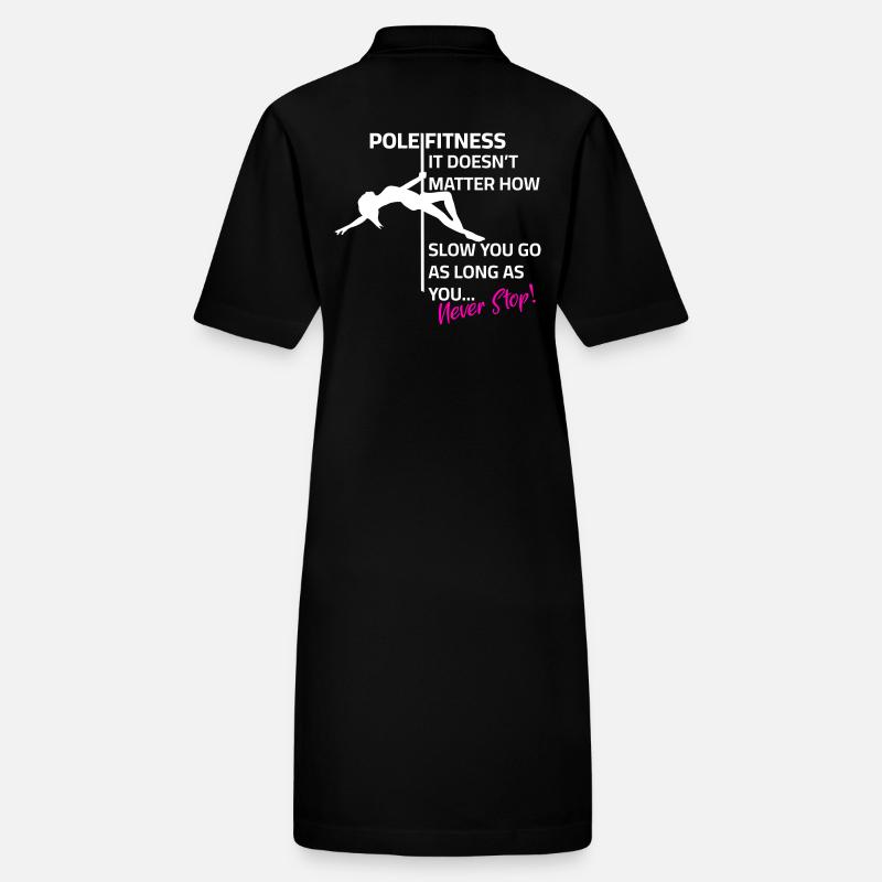 Pole dance silhouette saying Stanley/Stella PAIGER Organic Women’s Polo Dress