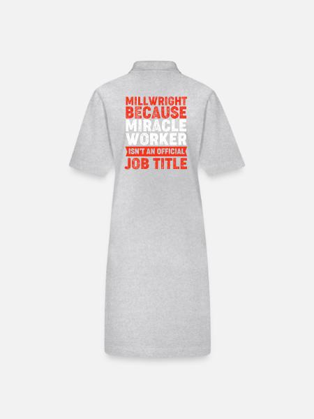 Mechanic Mechanical Engineering CNC Fitter - Stanley/Stella PAIGER Organic Women’s Polo Dress - black - Back
