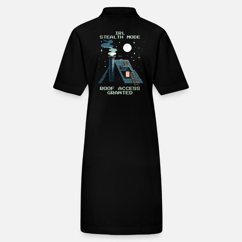Chimney Sweep Stealth Roof Access Retro Pixel Stanley/Stella PAIGER Organic Women’s Polo Dress