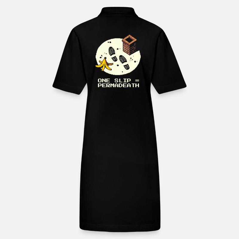 Schornsteinfeger Dach Absturz Permadeath Pixel Stanley/Stella Frauen Bio-Polokleid PAIGER