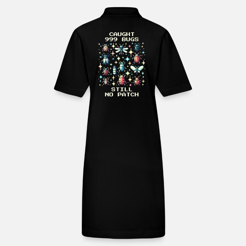 Bug Humor Retro Pixel Art Gaming Nerd Insects Stanley/Stella PAIGER Organic Women’s Polo Dress