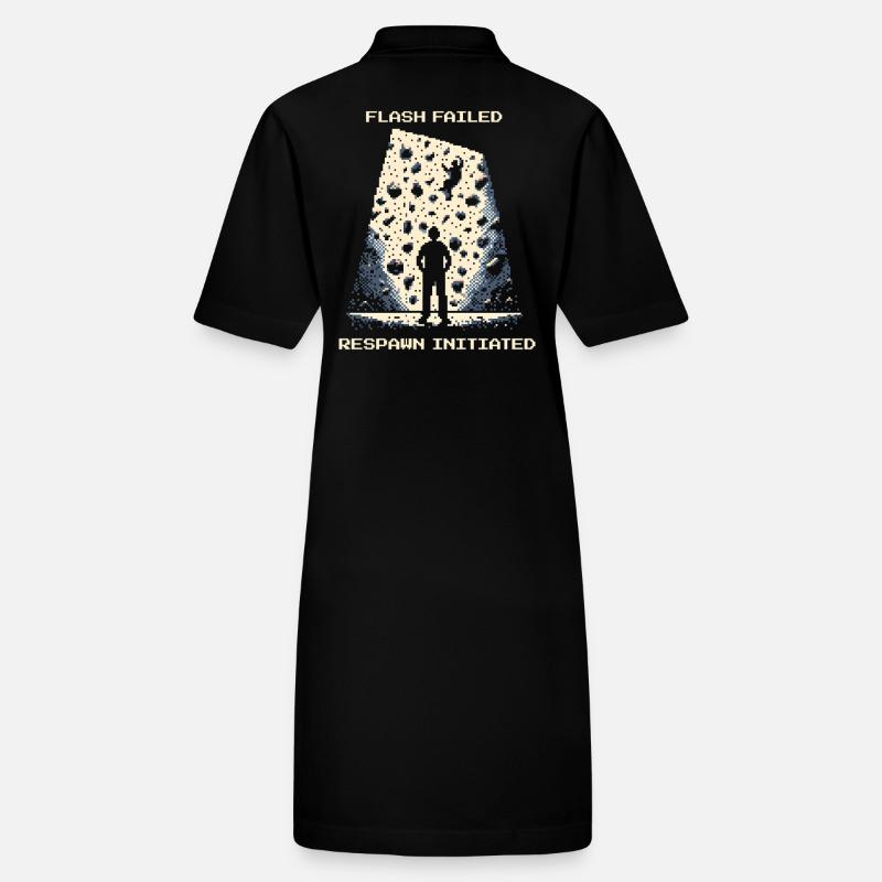 Flash Failed | Bouldering Pixel Art Crash Pad Stanley/Stella PAIGER Organic Women’s Polo Dress