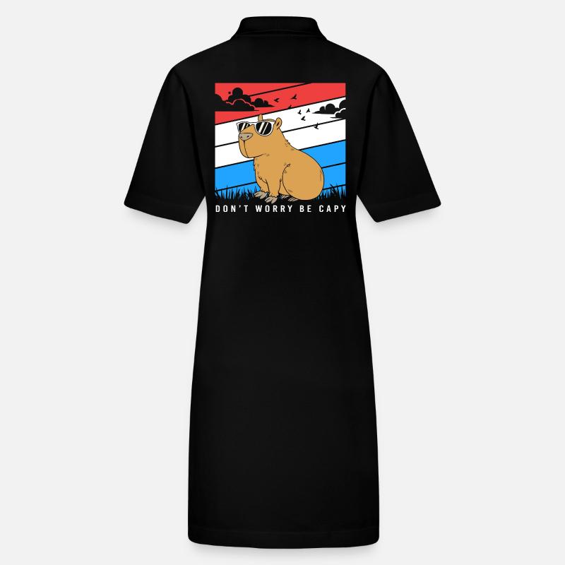 Ne vous inquiétez pas, soyez Capy Capybara Robe polo bio PAIGER Stanley/Stella Femme