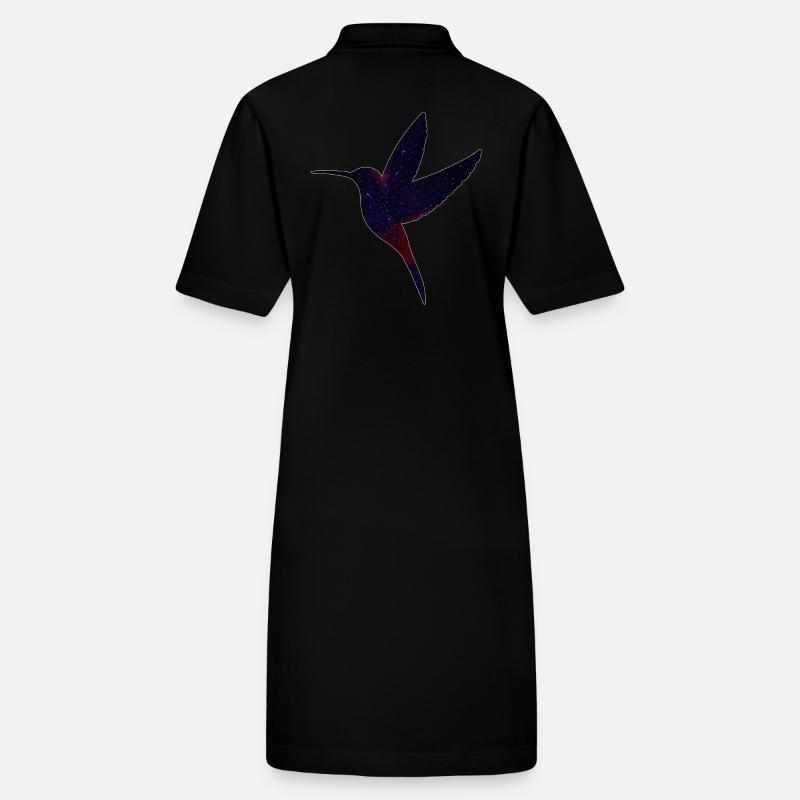 Kolibri mit Sternenhimmel Stanley/Stella Frauen Bio-Polokleid PAIGER