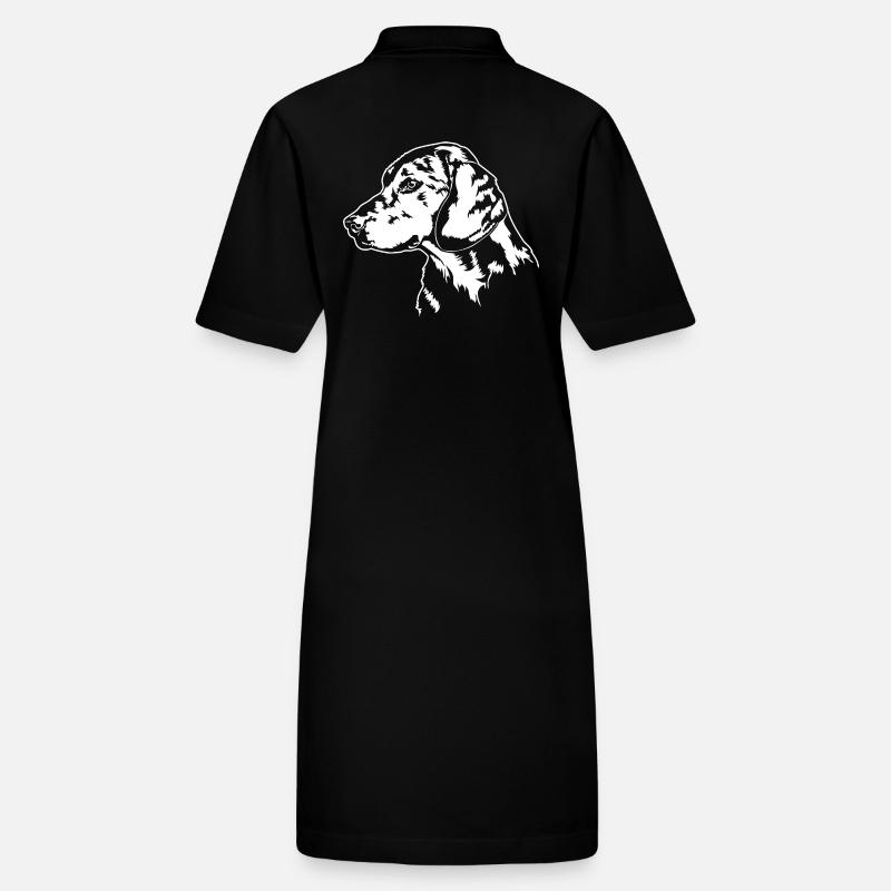 ALPENLÄNDISCHE DACHSBRACKE Hundeportrait Wilsigns Stanley/Stella Frauen Bio-Polokleid PAIGER