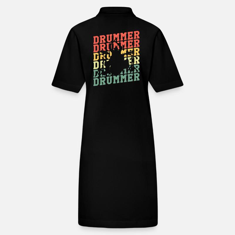 Vintage Schlagzeuger Geschenk Stanley/Stella Frauen Bio-Polokleid PAIGER