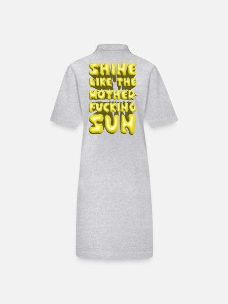 shine like the motherfucking sun sommer lettering - Stanley/Stella Frauen Bio-Polokleid PAIGER - Schwarz - Hinten