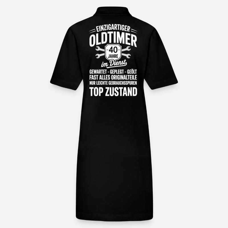 40 ans de service - anniversaire de travail oldtimer Robe polo bio PAIGER Stanley/Stella Femme