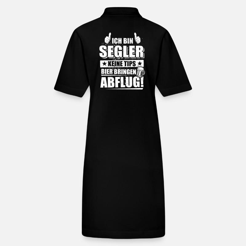 Ich bin Segler, keine Tips, Bier bringen, Abflug Stanley/Stella Frauen Bio-Polokleid PAIGER