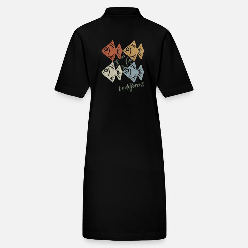 Be different - Pisces - swimming against the tide Stanley/Stella PAIGER Organic Women’s Polo Dress
