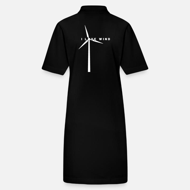 Windkraft - I Love Wind - Windenergie - Windpark Stanley/Stella Frauen Bio-Polokleid PAIGER