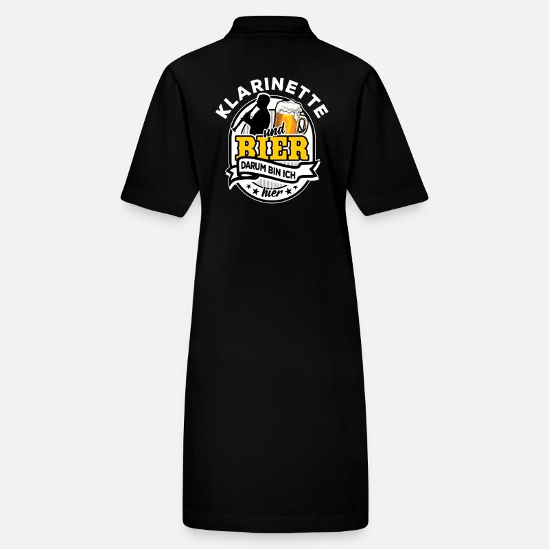 Klarinette & Bier - darum bin ich hier - Musiker Stanley/Stella Frauen Bio-Polokleid PAIGER