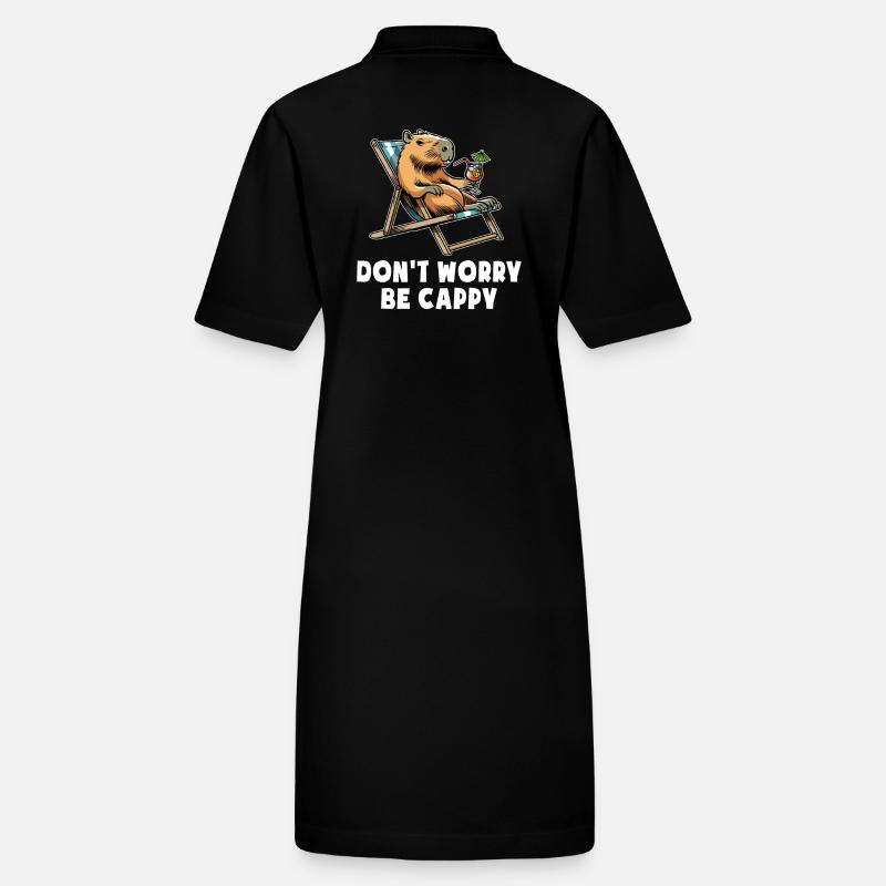 Don't worry be Cappy - Capybara - Holiday Stanley/Stella PAIGER Organic Women’s Polo Dress