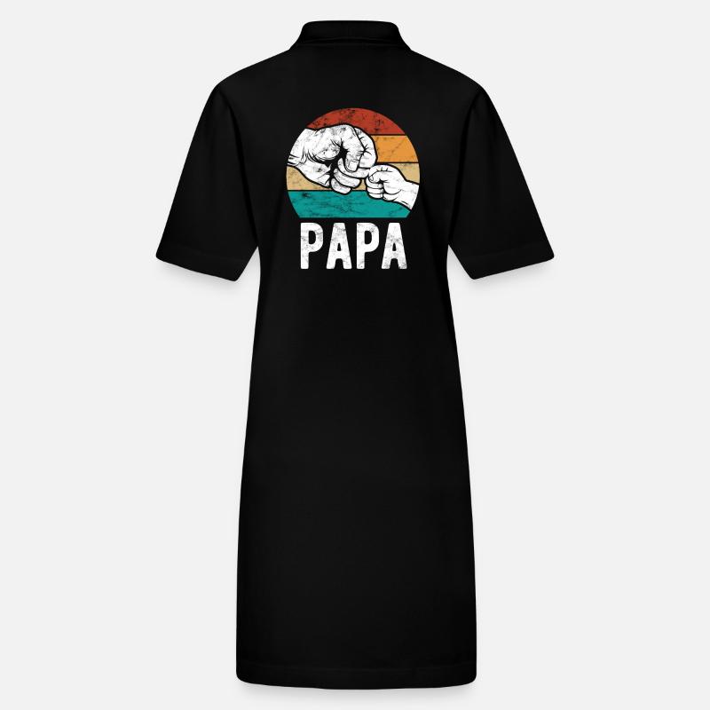 Papa und Kind, Faust an Faust - Team - Familie Stanley/Stella Frauen Bio-Polokleid PAIGER