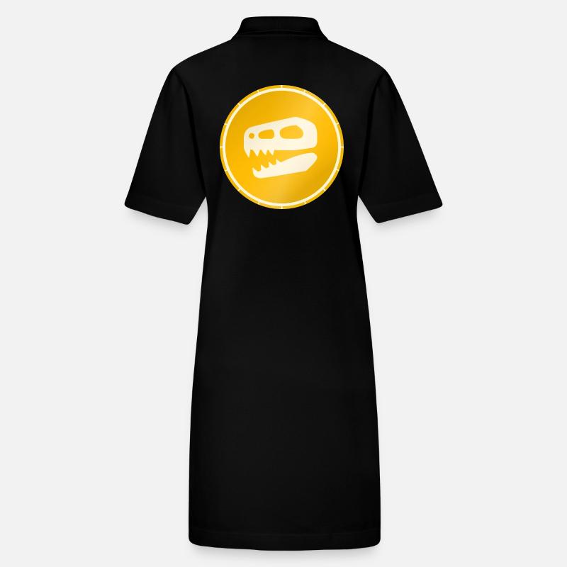 Crâne de dinosaure doré Robe polo bio PAIGER Stanley/Stella Femme