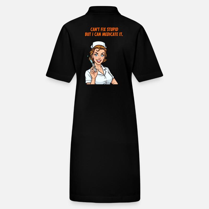 Krankenschwester Spruch: Dummheit Medizin Stanley/Stella Frauen Bio-Polokleid PAIGER