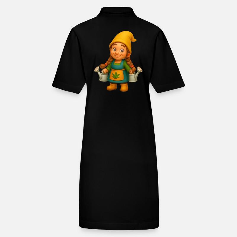 Zwergin mit Gießkannen Stanley/Stella Frauen Bio-Polokleid PAIGER