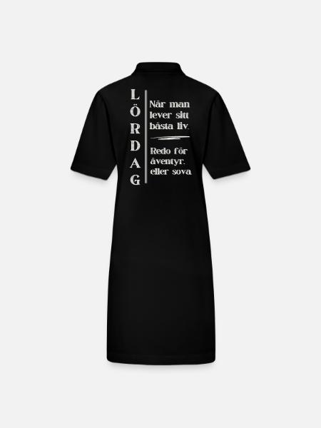 Samstag – Dein schönstes Leben - Stanley/Stella Frauen Bio-Polokleid PAIGER - Schwarz - Hinten