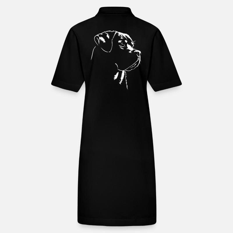 Rottweiler Silhouette Hunde Hund Rottie Wilsigns Stanley/Stella Frauen Bio-Polokleid PAIGER