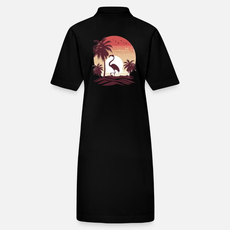 Flamingo Illustration Stanley/Stella PAIGER Organic Women’s Polo Dress