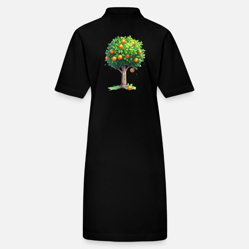 Orange succulent en pleine floraison Robe polo bio PAIGER Stanley/Stella Femme