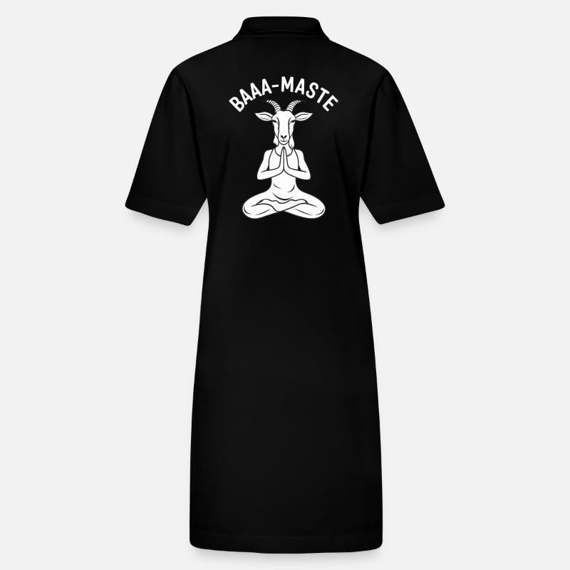 Baaa Mast Relaxed Goat Yoga Pose Stanley/Stella PAIGER Organic Women’s Polo Dress