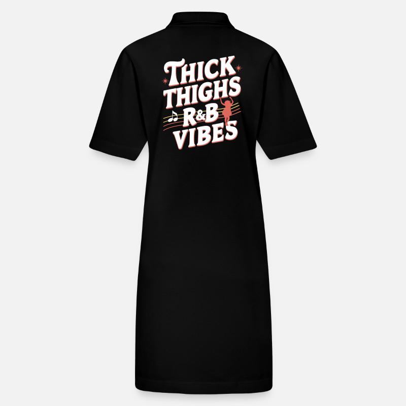 Thick Thighs R&B Vibes - 90s R&B Lovers Stanley/Stella PAIGER Organic Women’s Polo Dress