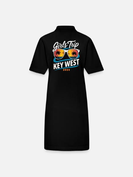 Voyage entre filles Key West 2024 - Robe polo bio PAIGER Stanley/Stella Femme - noir - Dos