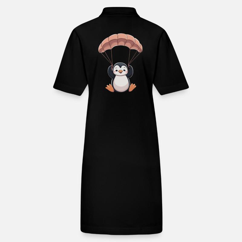 Niedlicher Pinguin Mit Fallschirm Stanley/Stella Frauen Bio-Polokleid PAIGER