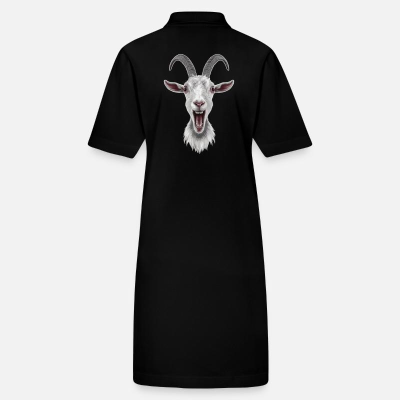 Laughing Goat Face Artwork Stanley/Stella PAIGER Organic Women’s Polo Dress