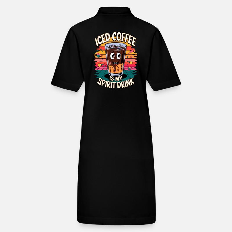 Le café glacé est ma boisson spiritueuse Robe polo bio PAIGER Stanley/Stella Femme