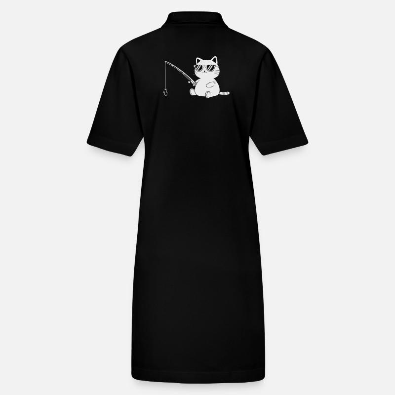 Chat avec des lunettes de soleil pêche Robe polo bio PAIGER Stanley/Stella Femme