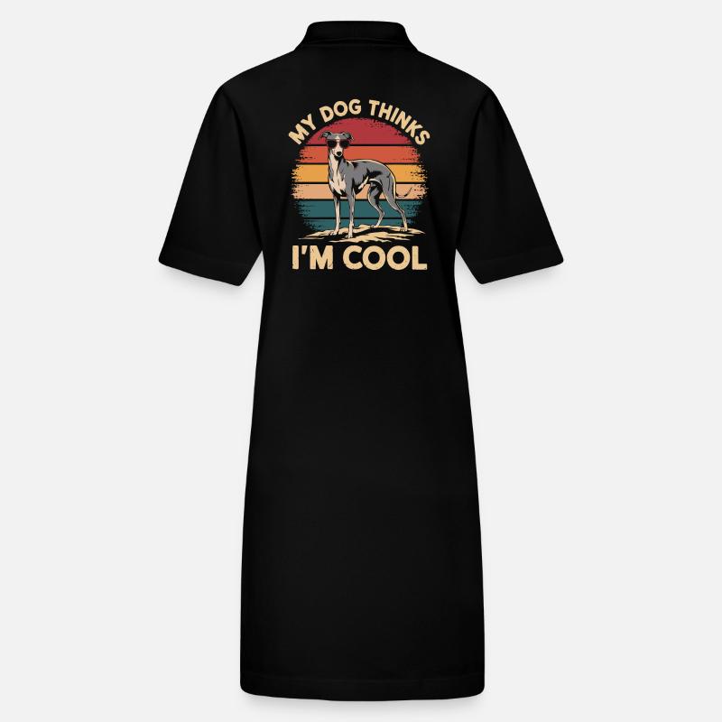 Windhund Mein Hund Denkt Das Ich Cool Bin Stanley/Stella Frauen Bio-Polokleid PAIGER