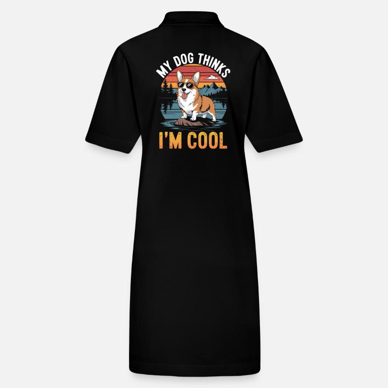 Corgi mon chien pense que je suis cool Robe polo bio PAIGER Stanley/Stella Femme