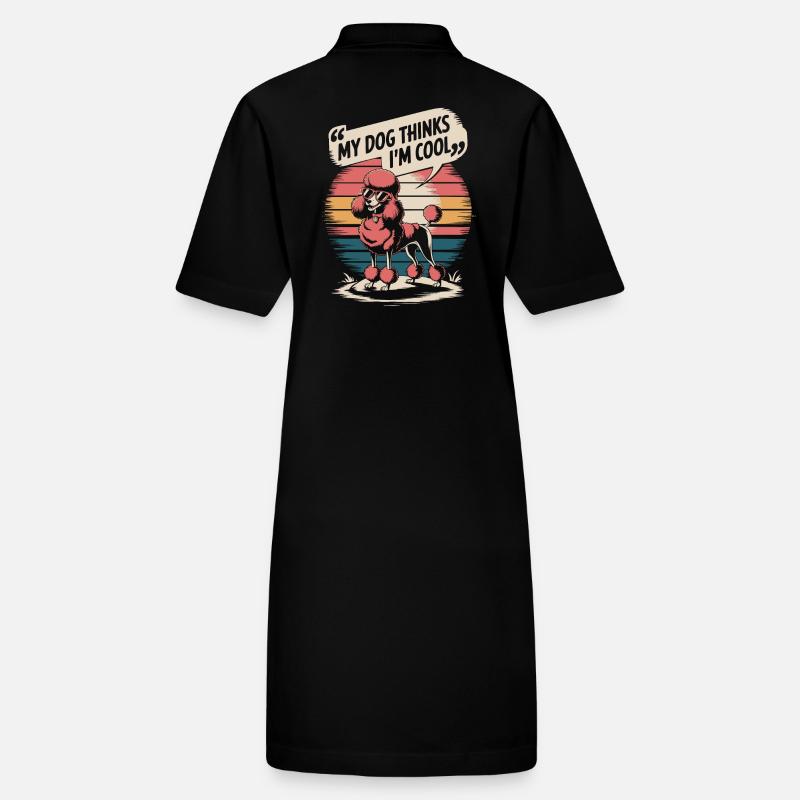 Caniche mon chien pense que je suis cool Robe polo bio PAIGER Stanley/Stella Femme