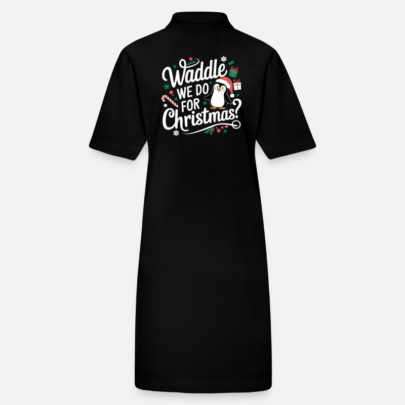 Waddle We Do For Christmas Pingouin Noël Robe polo bio PAIGER Stanley/Stella Femme